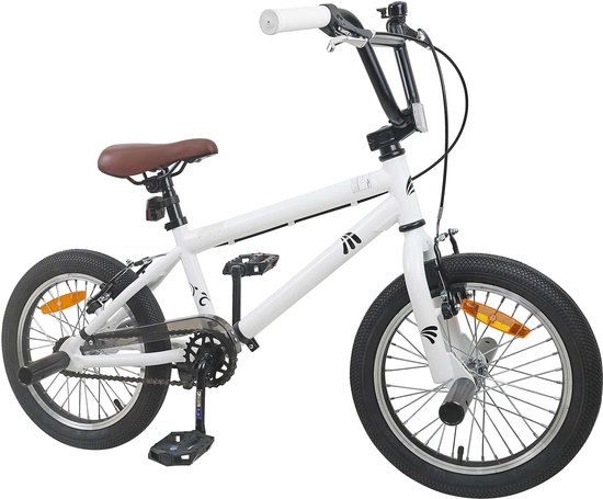 vidaXL - BMX - Fiets - 18 - Inch - voor - 7-10 - jaar - oud - Wit