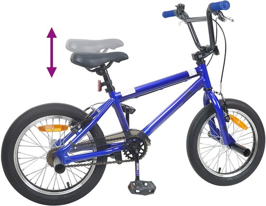 vidaXL - BMX - Fiets - 20 - Inch - voor - kinderen - ouder - dan - 9 - jaar - Donkerblauw