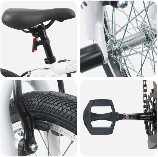 vidaXL - BMX - Fiets - 20 - Inch - voor - kinderen - ouder - dan - 9 - jaar - Wit