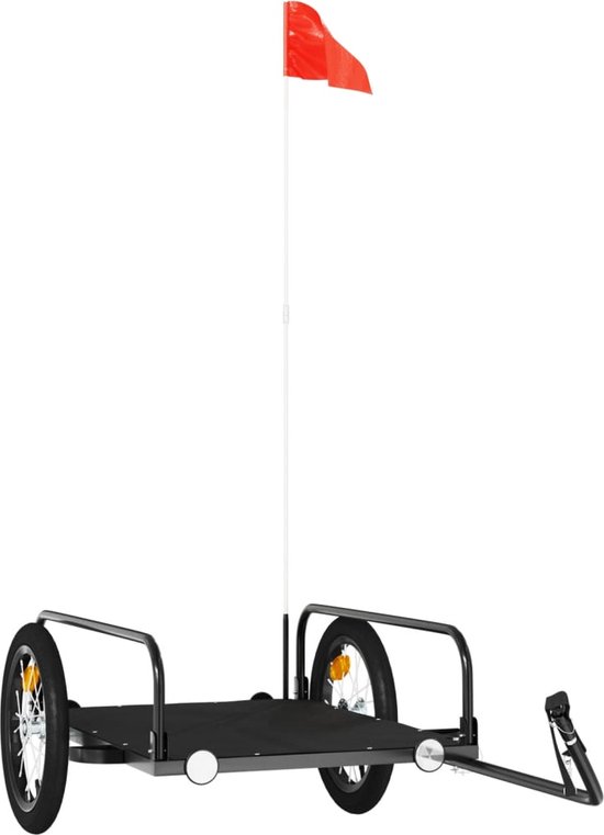 vidaXL - Fietstrailer - 126x63x34 - cm - ijzer - zwart van vidaXL