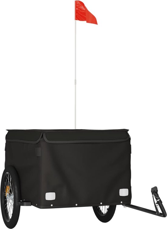 vidaXL - Fietstrailer - 45 - kg - ijzer - zwart van vidaXL