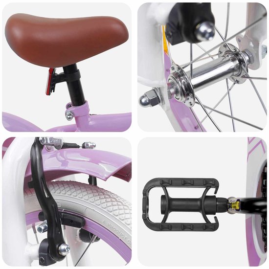vidaXL - Kinderfiets - 12 - Inch - voor - 2-4 - jaar - oud - Paars