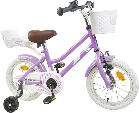 vidaXL - Kinderfiets - 12 - Inch - voor - 2-4 - jaar - oud - Paars van VidaXL