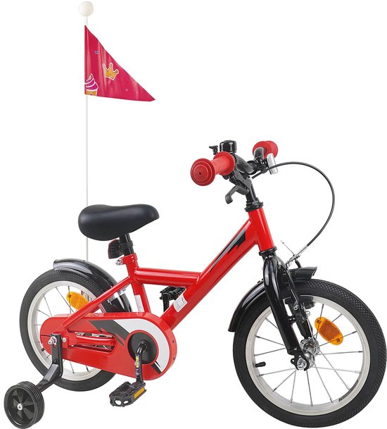 vidaXL - Kinderfiets - 14 - Inch - voor - 3-5 - jaar - oud - Rood