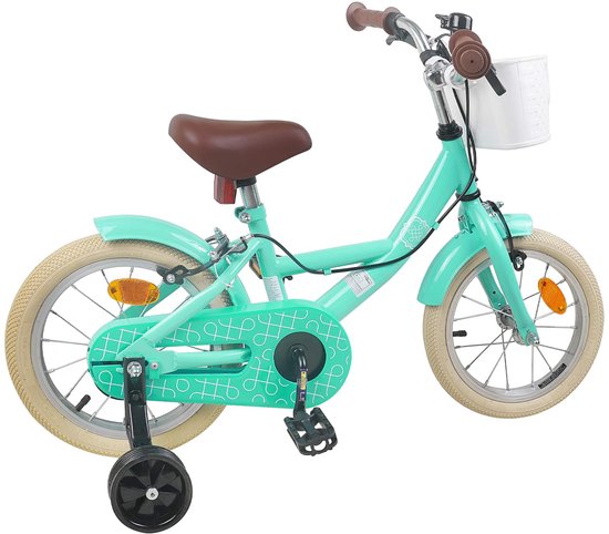 vidaXL - Kinderfiets - 14 - Inch - voor - 3-5 - jaar - oud - Zeegroen