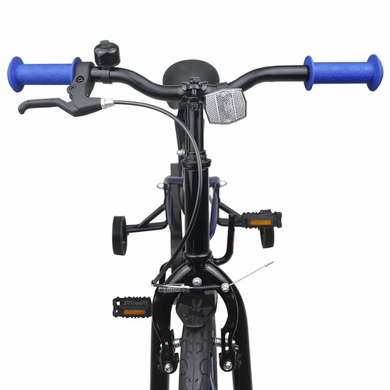 vidaXL - Kinderfiets - 16 - Inch - voor - 4-6 - jaar - oud - Blauw - Zwart