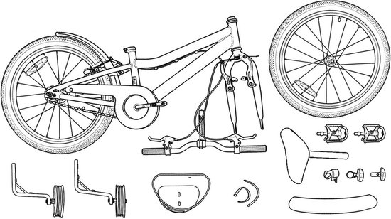 vidaXL - Kinderfiets - 16 - Inch - voor - 4-6 - jaar - oud - Paars