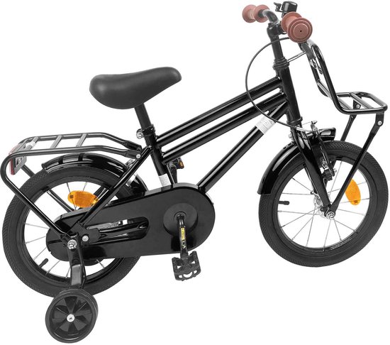 vidaXL - Kinderfiets - 16 - Inch - voor - 4-6 - jaar - oud - Zwart
