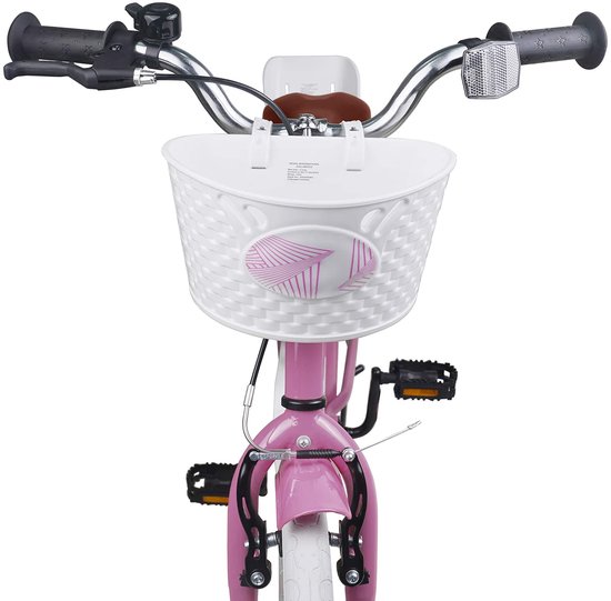 vidaXL - Kinderfiets - 18 - Inch - voor - 5-7 - jaar - oud - Licht - Roze