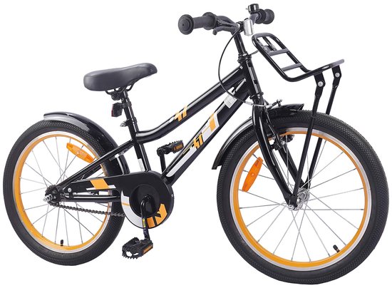 vidaXL - Kinderfiets - 18 - Inch - voor - 5-7 - jaar - oud - Oranje - Zwart van VidaXL