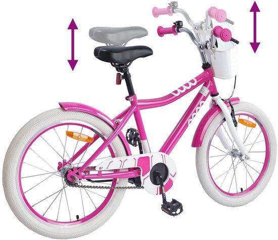 vidaXL - Kinderfiets - 18 - Inch - voor - 5-7 - jaar - oud - Roze