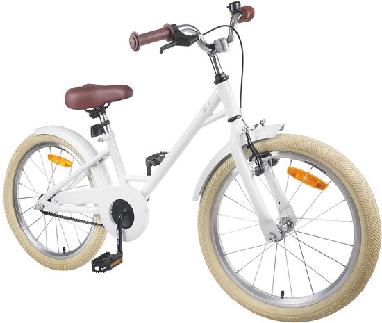 vidaXL - Kinderfiets - 18 - Inch - voor - 5-7 - jaar - oud - Wit