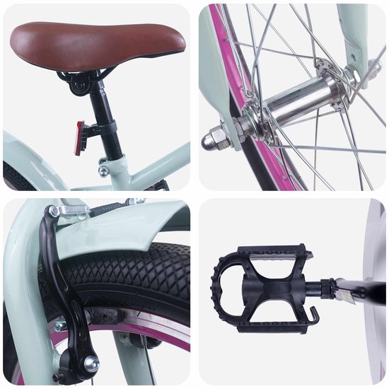 vidaXL - Kinderfiets - 20 - Inch - voor - 6-11 - jaar - oud - Lichtgroen