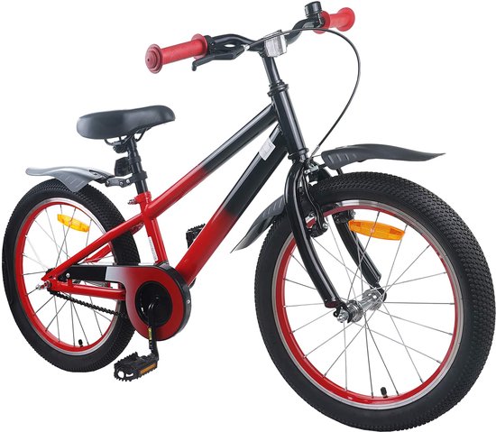 vidaXL - Kinderfiets - 20 - Inch - voor - 6-11 - jaar - oud - Rood - Zwart van VidaXL