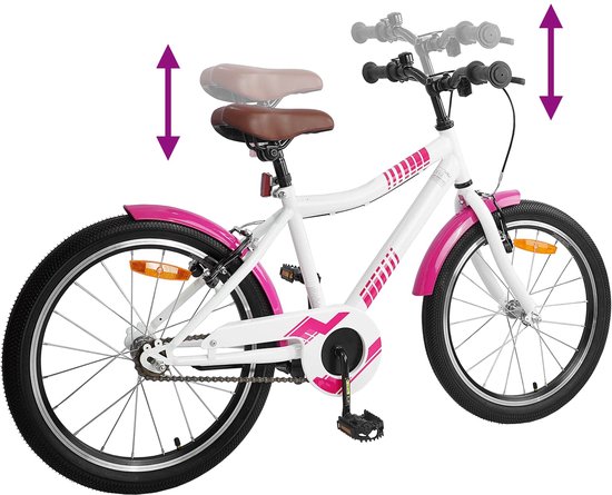 vidaXL - Kinderfiets - 20 - Inch - voor - 6-11 - jaar - oud - Roze van VidaXL