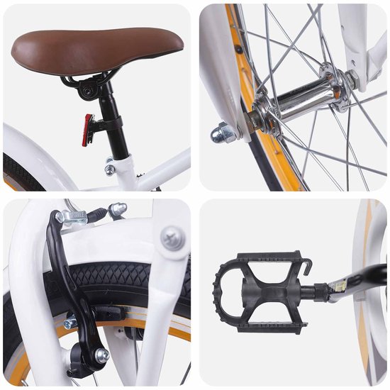 vidaXL - Kinderfiets - 20 - Inch - voor - 6-11 - jaar - oud - Wit van VidaXL