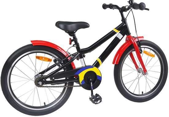 vidaXL - Kinderfiets - 20 - Inch - voor - 6-11 - jaar - oud - Zwart - rood