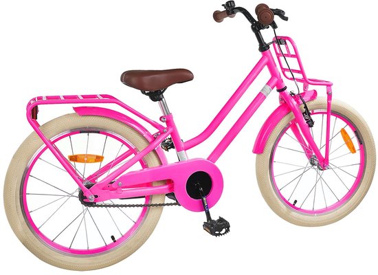 vidaXL - Kinderfiets - 22 - Inch - voor - 7-12 - jaar - oud - Donkerroze van Merkloos