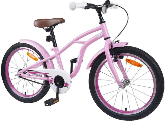 vidaXL - Kinderfiets - 22 - Inch - voor - 7-12 - jaar - oud - Licht - Roze van Merkloos