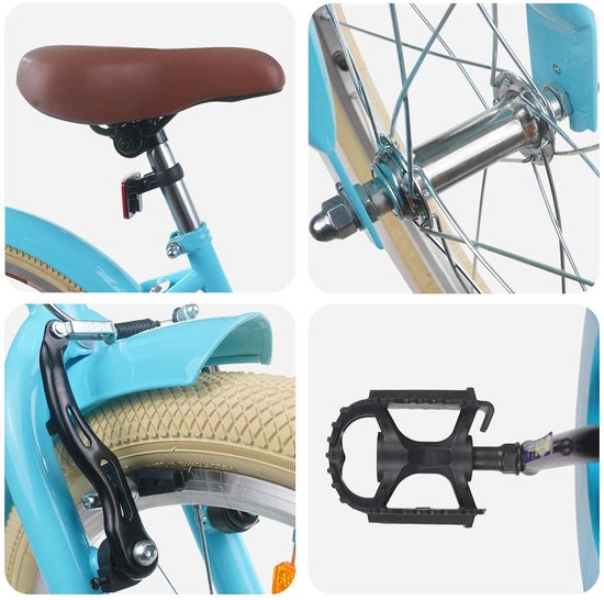 vidaXL - Kinderfiets - 22 - Inch - voor - 7-12 - jaar - oud - Lichtblauw