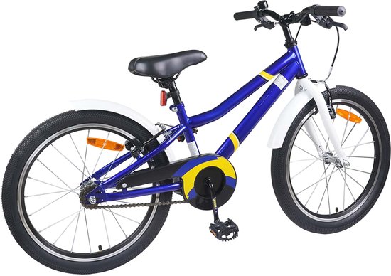 vidaXL - Kinderfiets - 24 - Inch - voor - 8-12 - jaar - oud - Blauw - wit