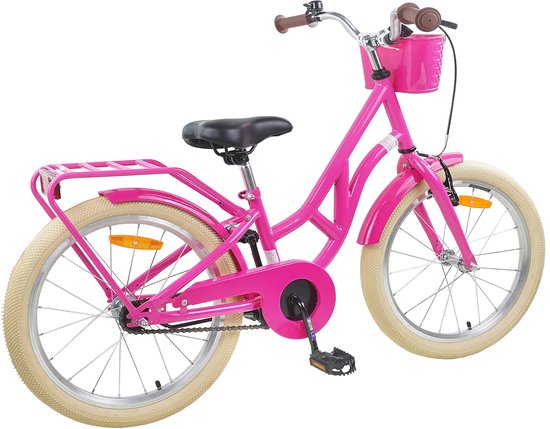 vidaXL - Kinderfiets - 24 - Inch - voor - 8-12 - jaar - oud - Donkerroze van VidaXL
