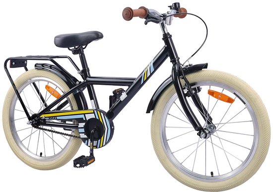 vidaXL - Kinderfiets - 24 - Inch - voor - 8-12 - jaar - oud - Zwart van VidaXL
