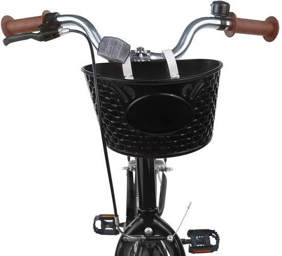 vidaXL - Kinderfiets - 24 - Inch - voor - 8-12 - jaar - oud - Zwart van VidaXL