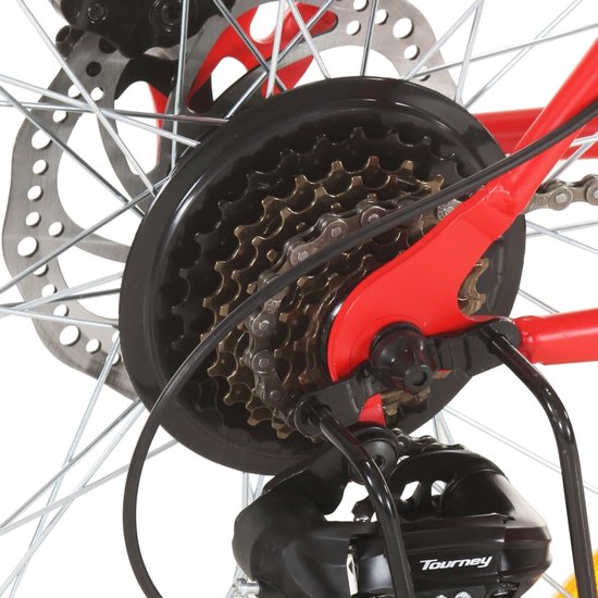 vidaXL Mountainbike 21 versnellingen 27,5 inch wielen 38 cm frame rood - Mountainbike - Mountainbikes - Fiets - Fietsen van VidaXL