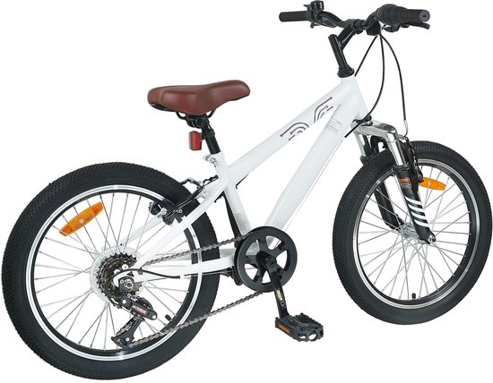 vidaXL - Mountainbike - 24 - Inch - 6-Snelheid - voor - 8-12 - jaar - oud - Wit van VidaXL