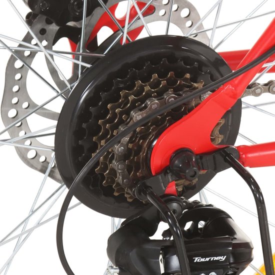 vidaXL Mountainbike - Mountainbikes - Fiets - Fietsen - Mountainbike 21 versnellingen 27,5 inch wielen 38 cm frame rood van VidaXL