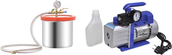 vidaXL Vacuümkamer met 1-traps pomp 7.4 L van VidaXL