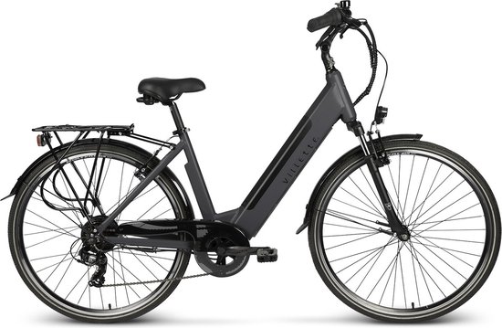 Villette L' Amant Eco 10.4Ah 7sp 28 inch Dark Grey van Merkloos
