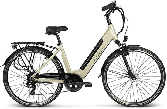 Villette L' Amant Eco Bg 10.4Ah 7sp 28 inch Greige van Merkloos
