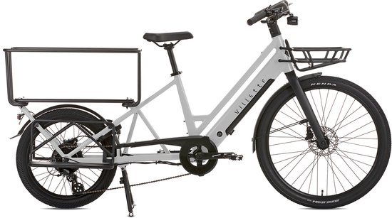 Villette La Famille elektrische longtail transportfiets 10 Ah wit van Merkloos