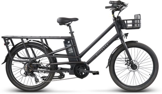 Villette le Prolongé longtail transportfiets zwart