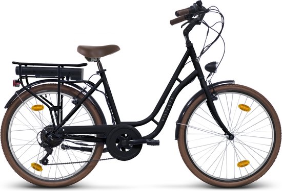 Villette Vintage retro elektrische fiets zwart van Villette