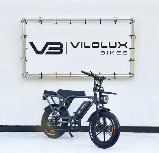 Vilolux® Fatbike electrisch - Fatbike C80 - GREY - Legaal - Achterzit - Voorrek - Rijklaar geleverd - Niet opvoerbare fatbike - 2 Jaar garantie - Hydraulische remmen - Alarm - Telefoontasje - NFC Key Full Color LCD Display van Merkloos