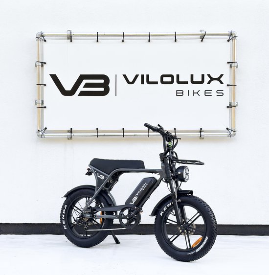 Vilolux® Fatbike electrisch - Fatbike C80 - GREY - Legaal - Voorrek - Rijklaar geleverd - Niet opvoerbare fatbike - 2 Jaar garantie - Hydraulische remmen - Alarm - Telefoontasje - NFC Key - Full Color LCD Display van Merkloos