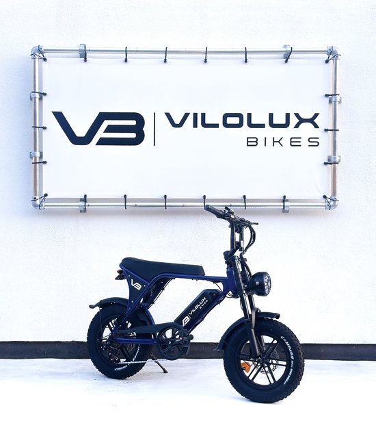 Vilolux® Fatbike electrisch - Fatbike C80 Mini - 2025 Model - Legaal - Rijklaar geleverd - 16 inch - Niet opvoerbare fatbikes - 2 Jaar garantie - Hydraulische remmen - Alarm - Blauw van Vilolux
