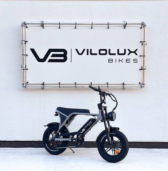 Vilolux® Fatbike electrisch - Fatbike C80 Mini - 2025 Model - Legaal - Rijklaar geleverd - 16 inch - Niet opvoerbare fatbikes - 2 Jaar garantie - Hydraulische remmen - Alarm - Nardo Grey van Vilolux