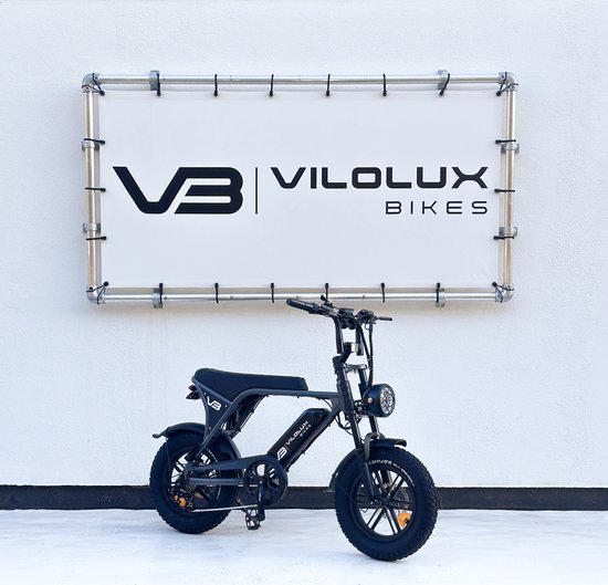 Vilolux Fatbike electrisch - Fatbike C80 Mini - DARK GREY - Legaal - Rijklaar geleverd - 16 inch - Niet opvoerbare fatbikes - 2 Jaar garantie - Hydraulische remmen - Alarm van Vilolux