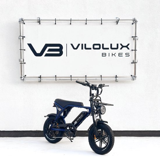 Vilolux Fatbike electrisch - Fatbike C80 Mini - DONKER BLAUW - voorrek - Legaal - Rijklaar geleverd - 16 inch - Niet opvoerbare fatbikes - 2 Jaar garantie - Hydraulische remmen - Alarm van Vilolux