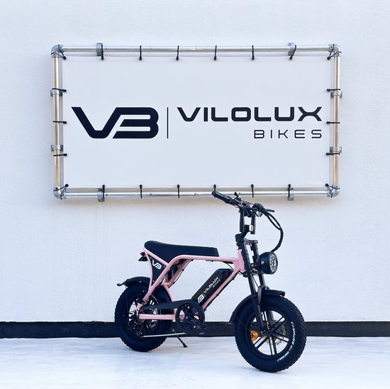 Vilolux Fatbike electrisch - Fatbike C80 Mini - ROZE- Legaal - Rijklaar geleverd - 16 inch - Niet opvoerbare fatbikes - 2 Jaar garantie - Hydraulische remmen - Alarm van Vilolux