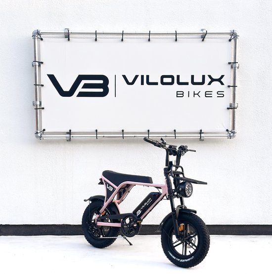 Vilolux® Fatbike electrisch - Fatbike C80 Mini - voorrek - 2025 Model - Legaal - Rijklaar geleverd - 16 inch - Niet opvoerbare fatbikes - 2 Jaar garantie - Hydraulische remmen - Alarm - Roze van Vilolux