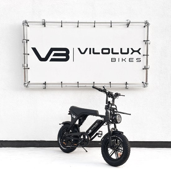 Vilolux Fatbike electrisch - Fatbike C80 Mini - ZWART - voorrek - Legaal - Rijklaar geleverd - 16 inch - Niet opvoerbare fatbikes - 2 Jaar garantie - Hydraulische remmen - Alarm van Vilolux