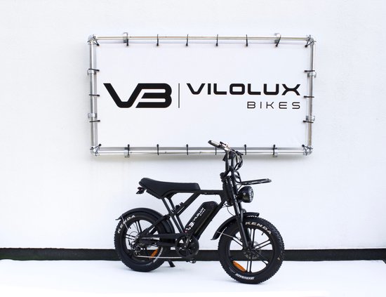 Vilolux Fatbike electrisch - Fatbike H9 PRO - ZWART - Voorrek - Legaal - Rijklaar - Niet opvoerbare fatbikes - 2 Jaar garantie - Telefoontasje - Hydraulische remmen - Alarm van Merkloos