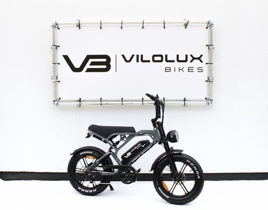 Vilolux Fatbike electrisch - Fatbike V20 PRO - DARK GREY - Legaal - Rijklaar geleverd - Niet opvoerbare fatbikes - 2 Jaar garantie - Telefoontasje - Hydraulische remmen - Alarm van Vilolux