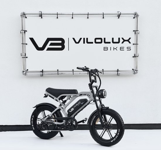 Vilolux Fatbike electrisch - Fatbike V20 PRO - NARDO GREY - Legaal - Rijklaar geleverd - 2 Jaar garantie - Telefoontasje - Hydraulische remmen - Alarm