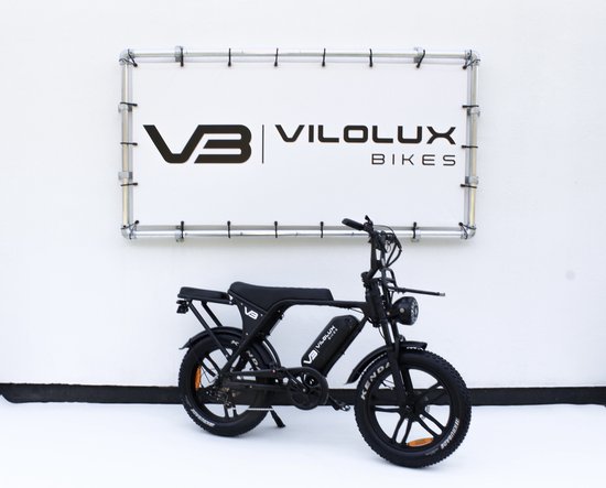 Vilolux® Fatbike electrisch - Fatbike V8 - Fatbike C80 - 2025 Model 4.0 - Achterzit - Voorrek - Legaal - Rijklaar geleverd - Niet opvoerbare fatbike - 2 Jaar garantie - Hydraulische remmen - Alarm - Full Color LCD display - Zwart van Vilolux